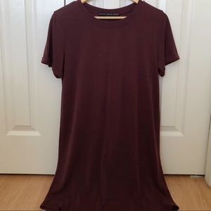 Maroon T-Shirt Dress